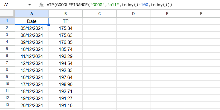 tp return array 